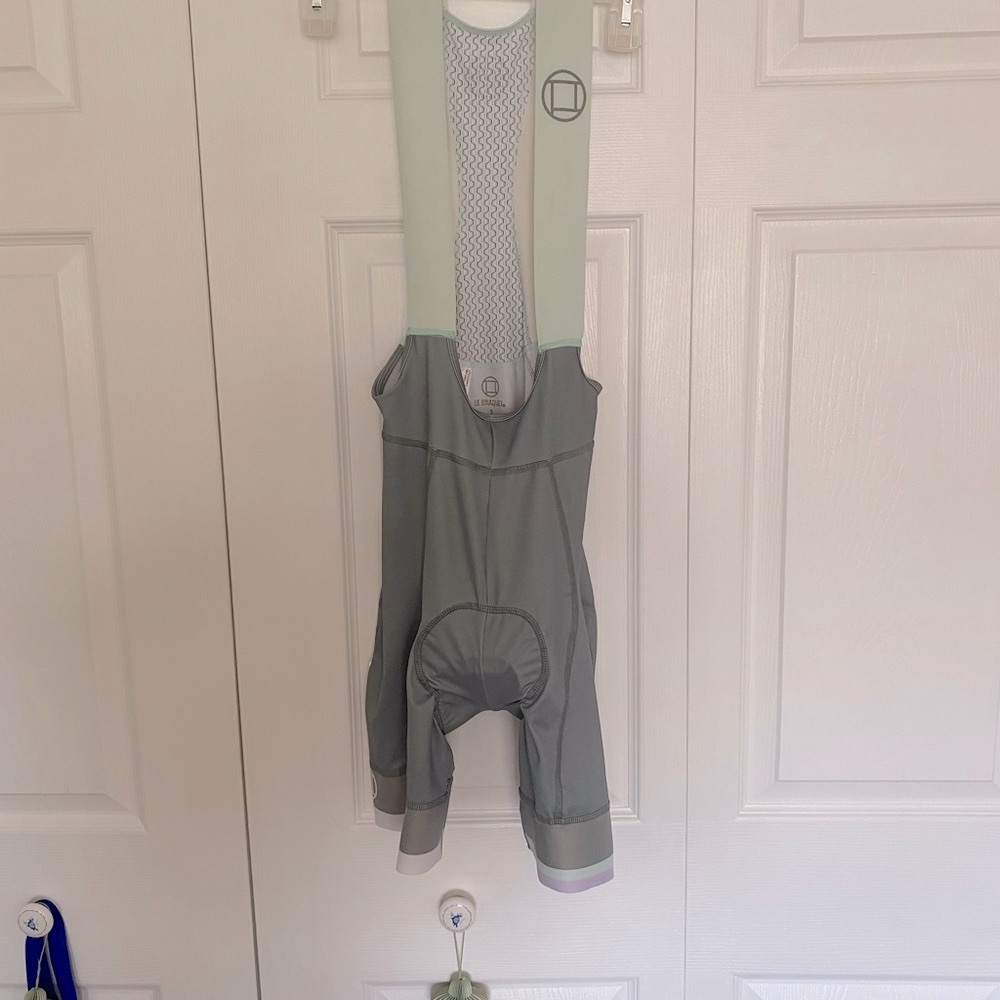 Le Braquet CC Cycle the North Sage Green Cycling Bib Shorts - Size Small